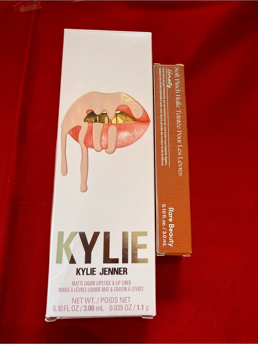 Kylie Jenner Lip Set (Bare Matte) AND Rare Beauty Lip Tint (Honesty) NIB
